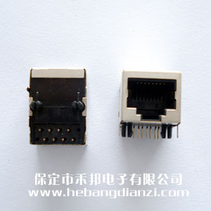 RJ45網(wǎng)口座(臥式) 前屏蔽腳